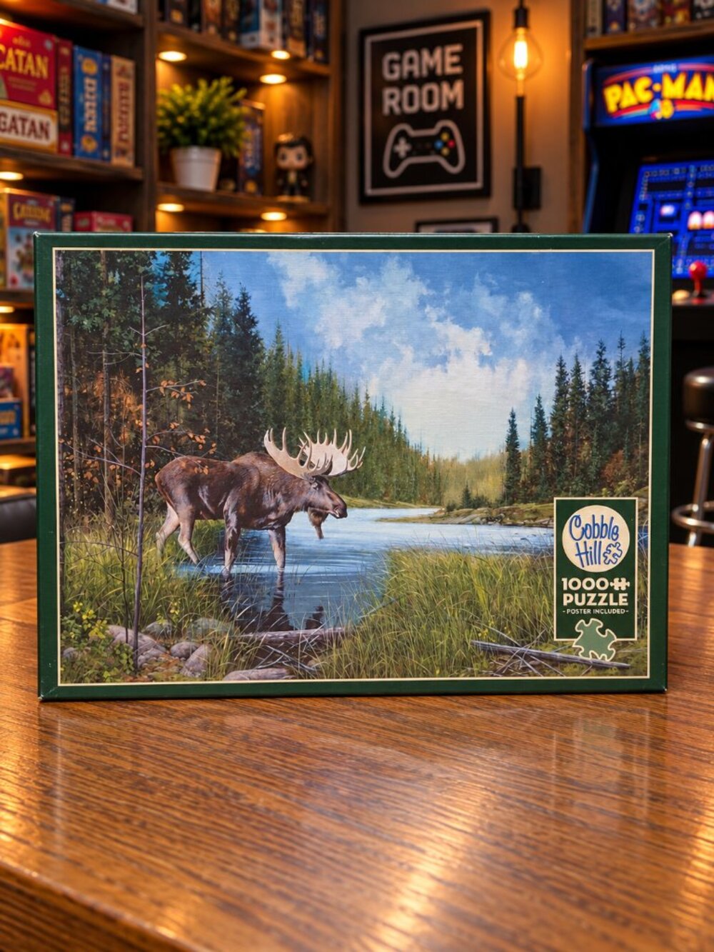 Cobble Hill "Moose Lake" 1000 Piece Jigsaw Puzzle - Complete